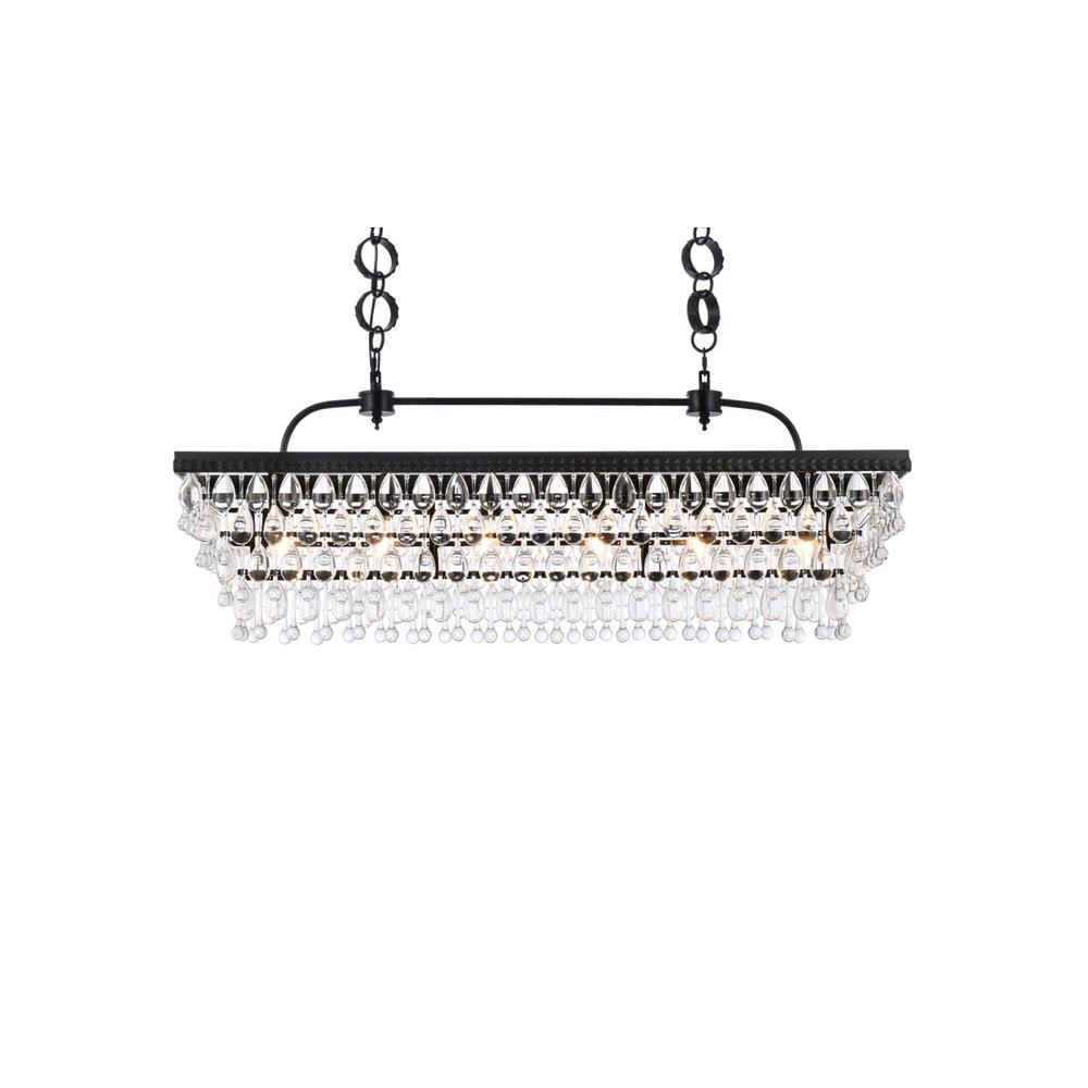 Nordic 40 inch rectangle pendant in black. Picture 2