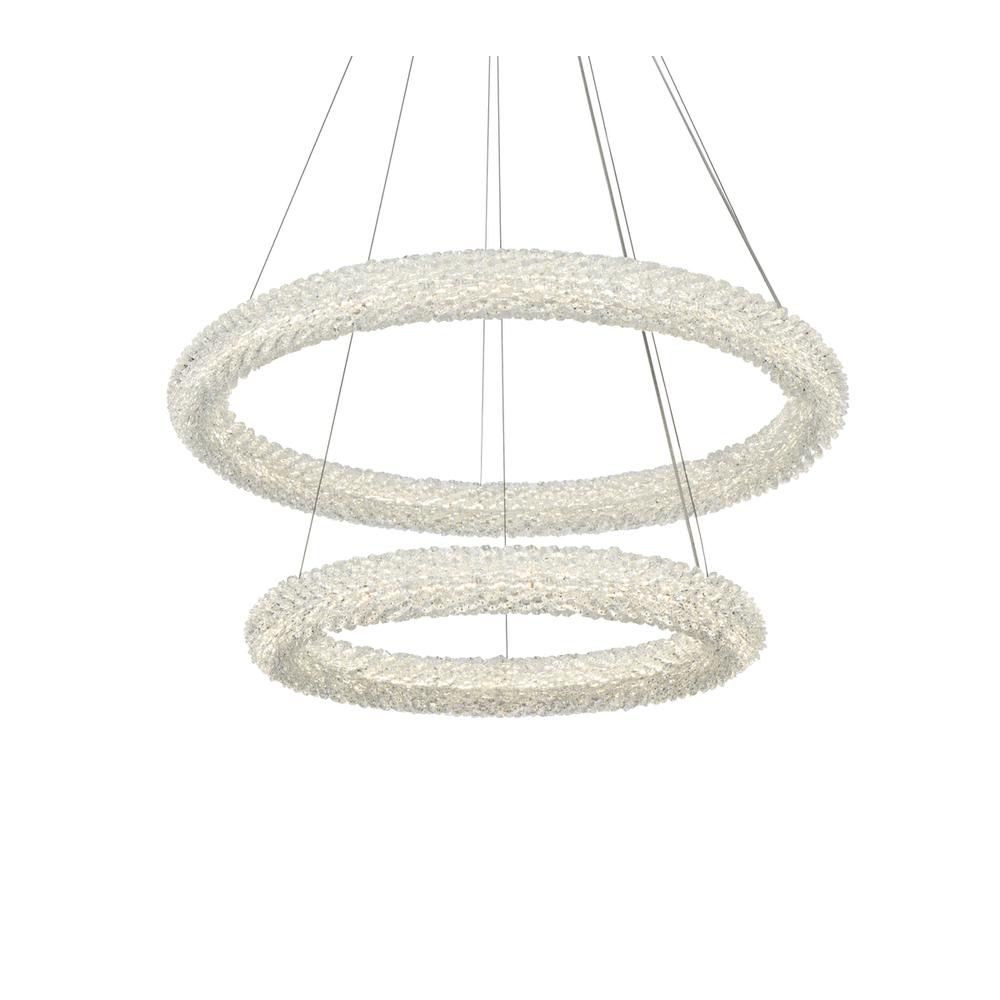 Bowen 28 inch Adjustable LED Chandelier in Chrome. Picture 4