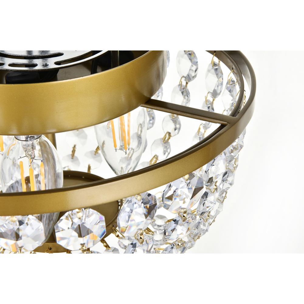 Cora 10 inch flush mount in brass. Picture 5