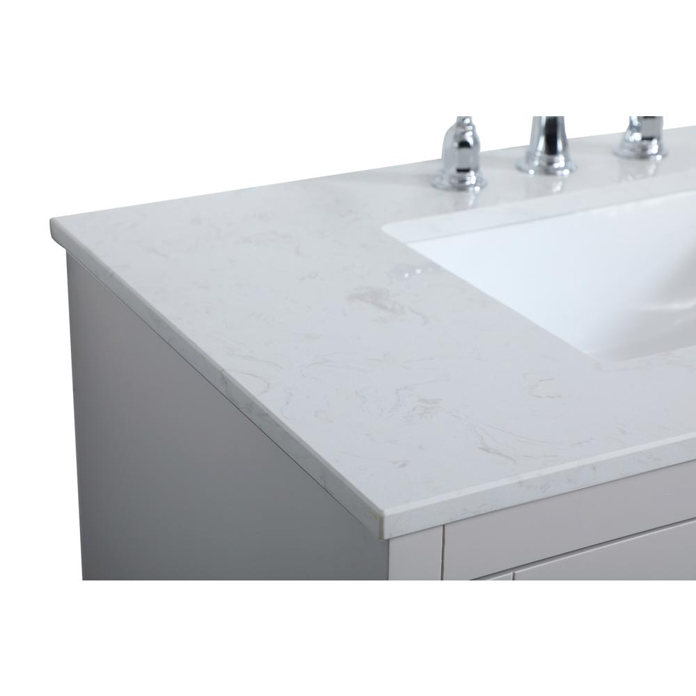 36 inch Single Bathroom Vanity in Grey. Picture 11
