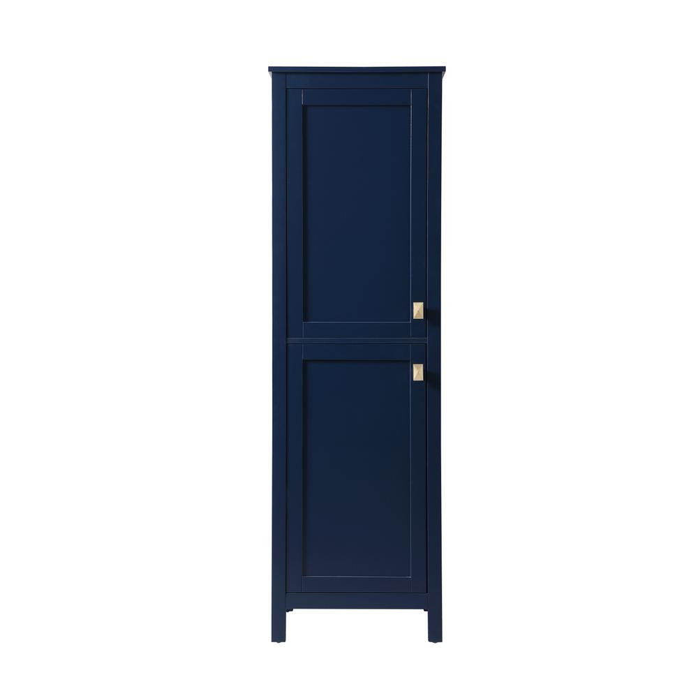 20 Inch Wide Bathroom Linen Storage Freestanding Cabinet In Blue. Picture 1