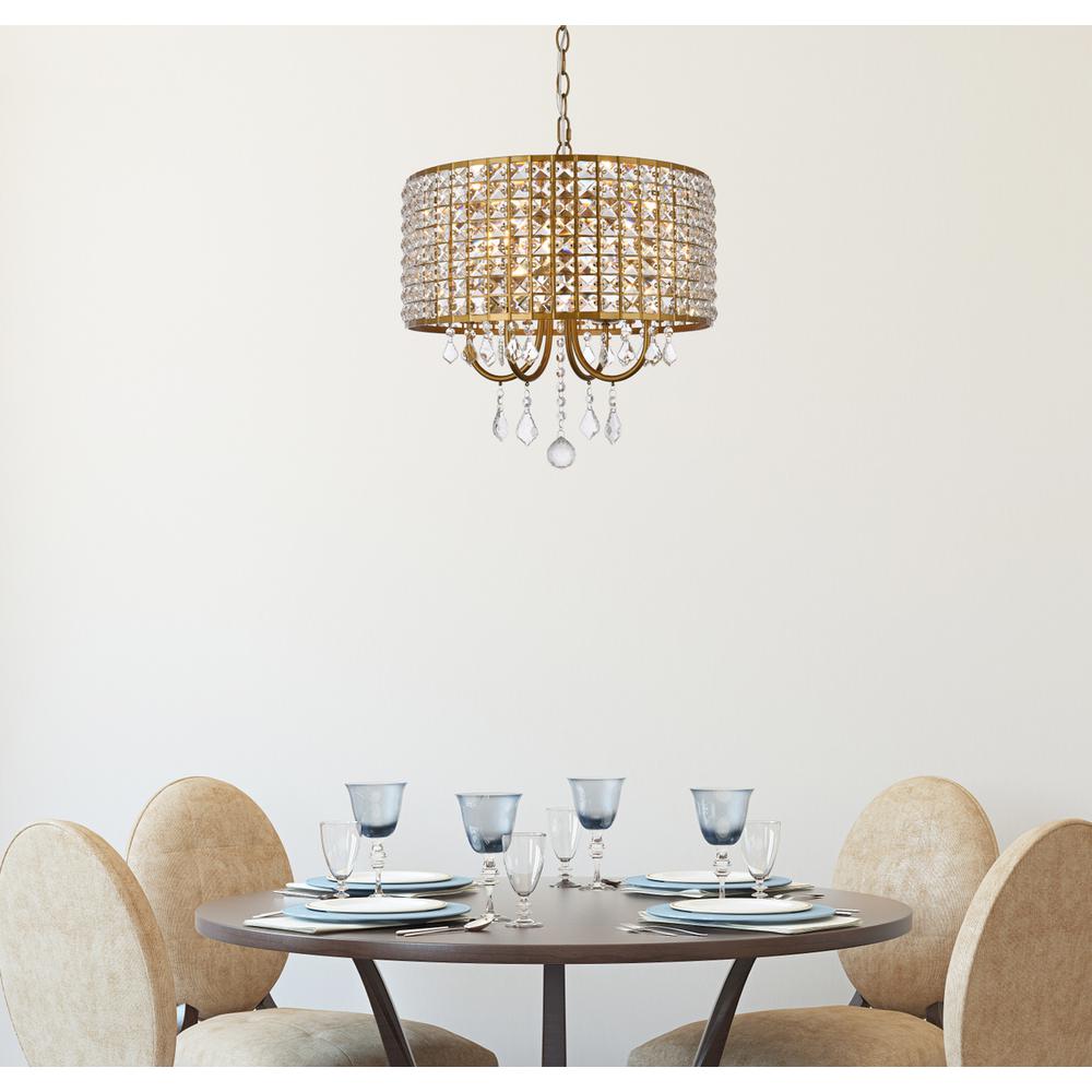 Elise 17 inch pendant in brass. Picture 8