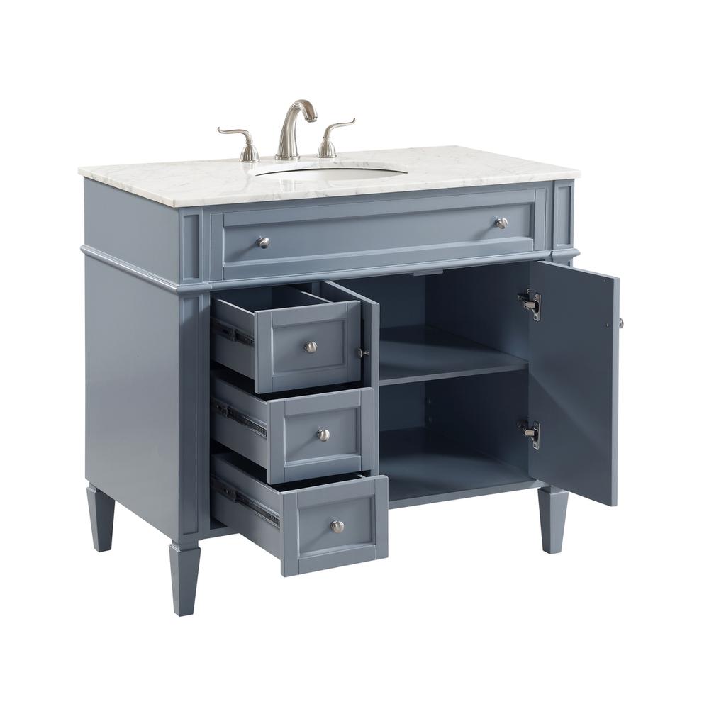 40 In. Single Bathroom Vanity Set In Grey. Picture 2