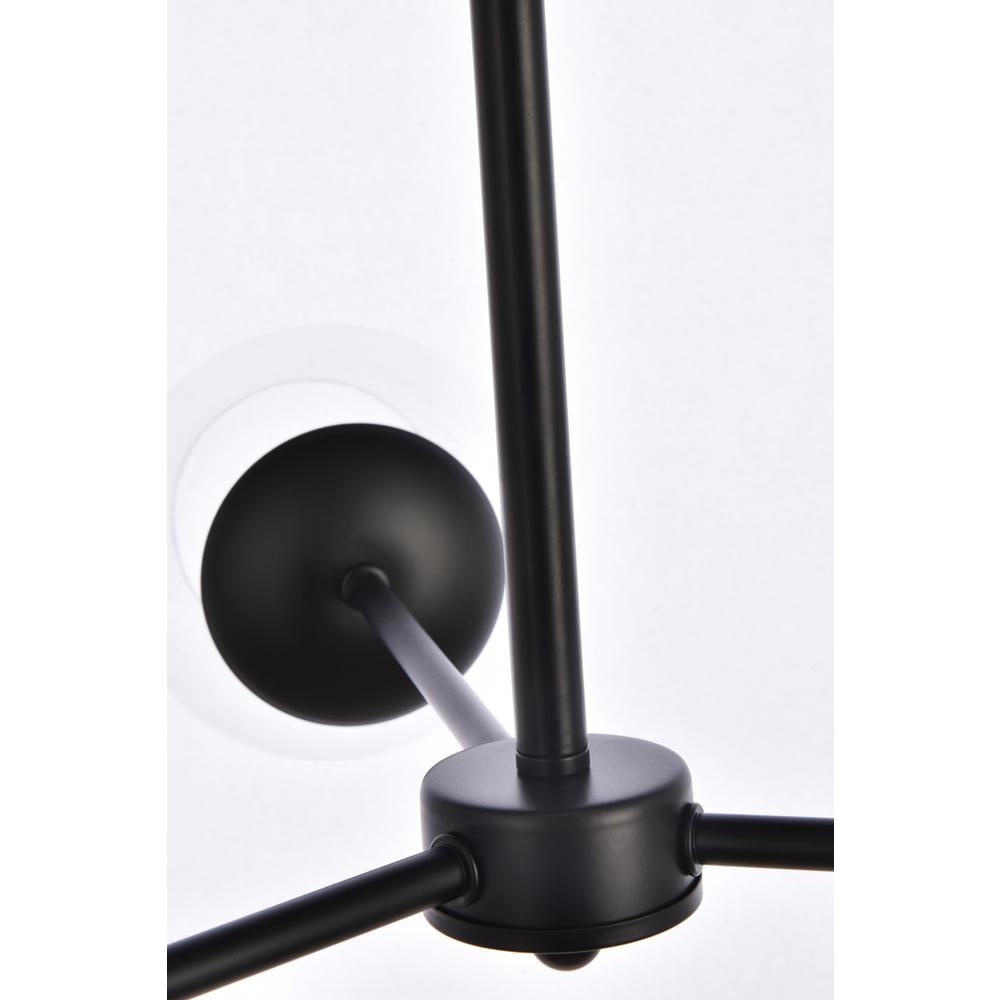 Briggs 32 inch pendant in black with clear shade. Picture 5