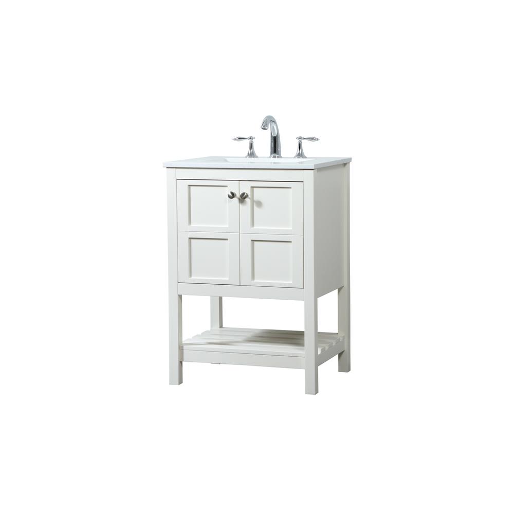24 inch Single bathroom vanity in white. Picture 7