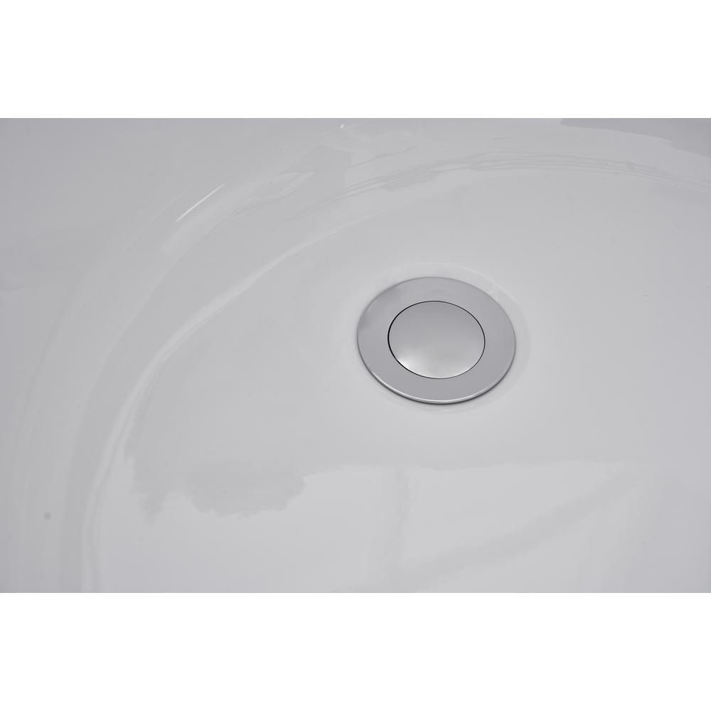 54 inch soaking Single slipper bathtub in glossy white. Picture 11