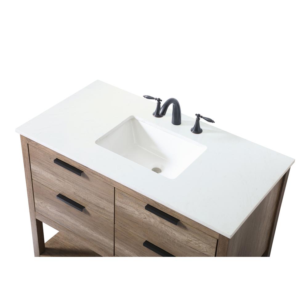 42 Inch SIngle Bathroom Vanity In Natural Oak. Picture 10