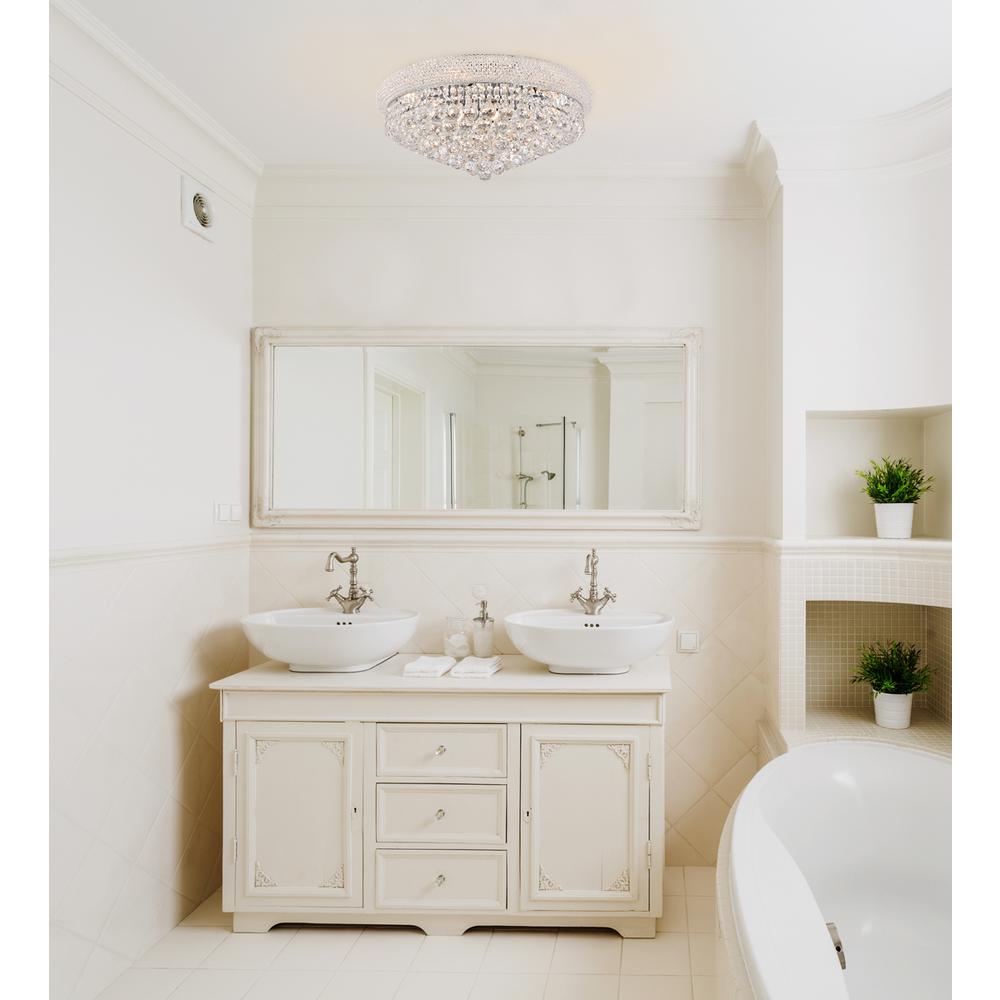 Primo 12 light Chrome Flush Mount Clear Royal Cut Crystal. Picture 9