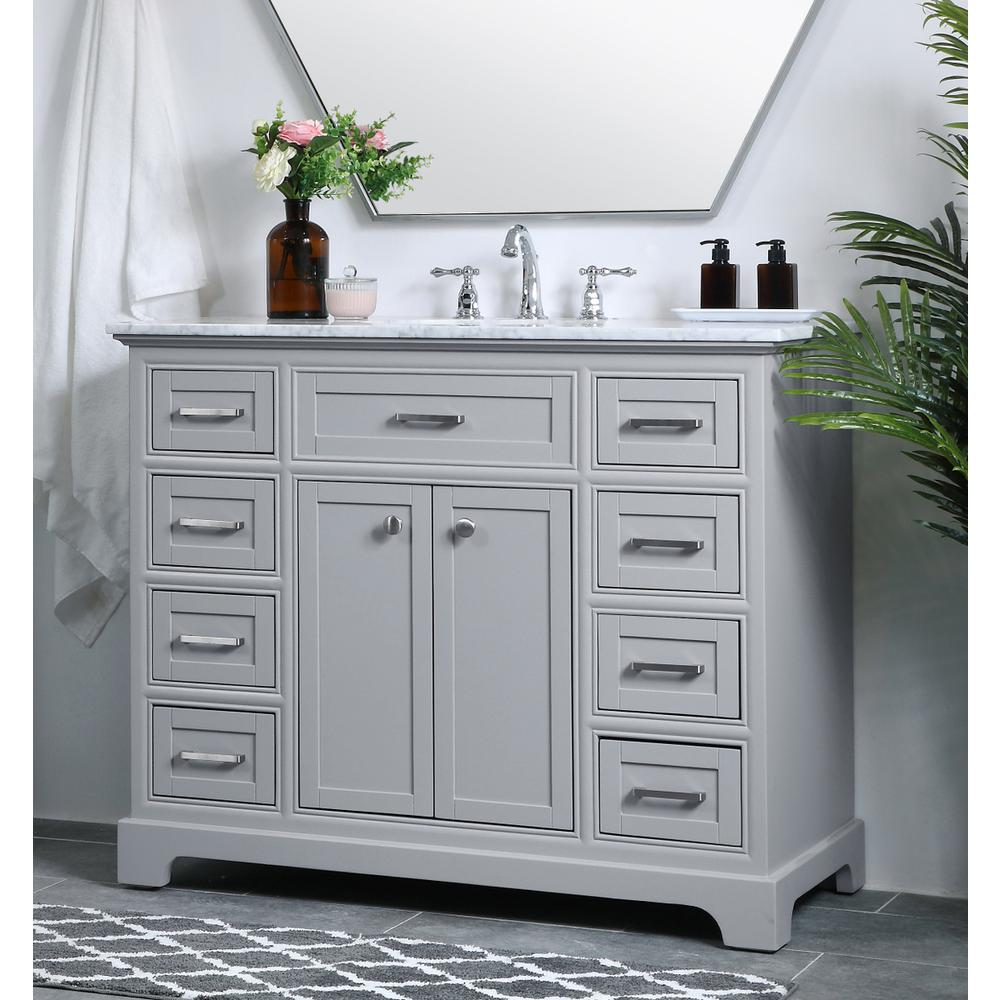 42 in. Single Bathroom Vanity set in light grey. Picture 2