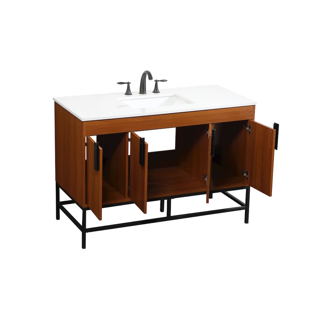 48 Inch Single Bathroom Vanity In Teak. Picture 10