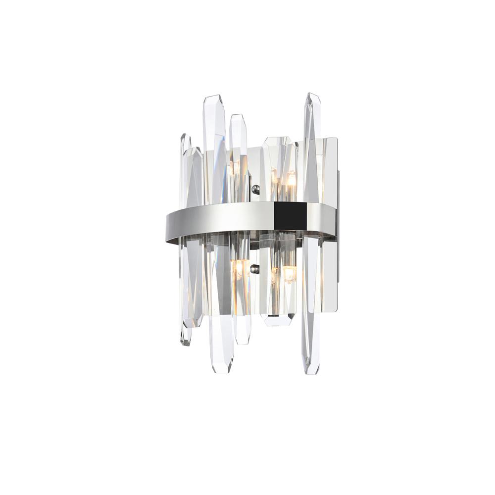 Serena 8 inch crystal bath sconce in chrome. Picture 2