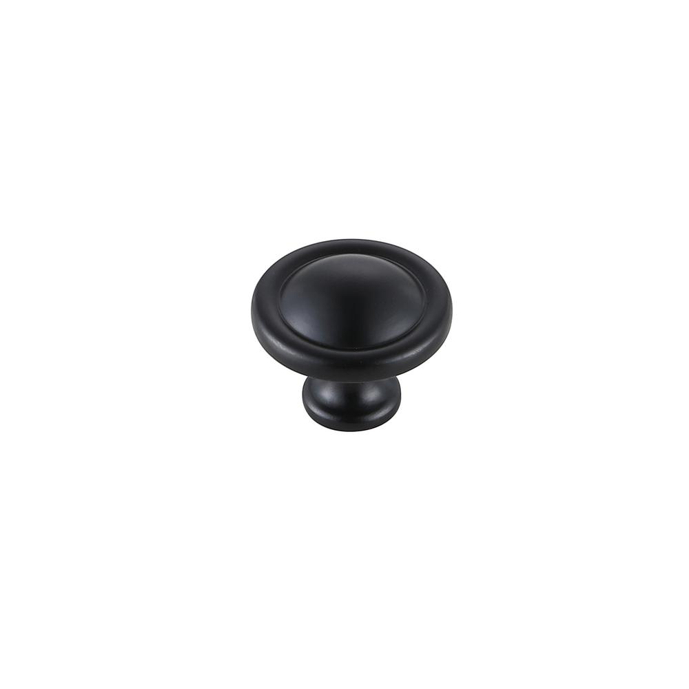 Garlande 1.2" Diameter Matte Black Mushroom Knob Multipack (Set of 10). Picture 3