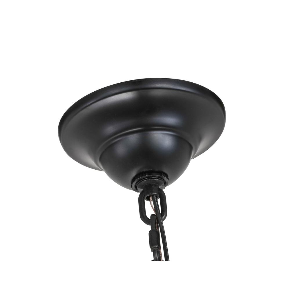 Eclipse 6 light Black and White shade chandelier. Picture 8