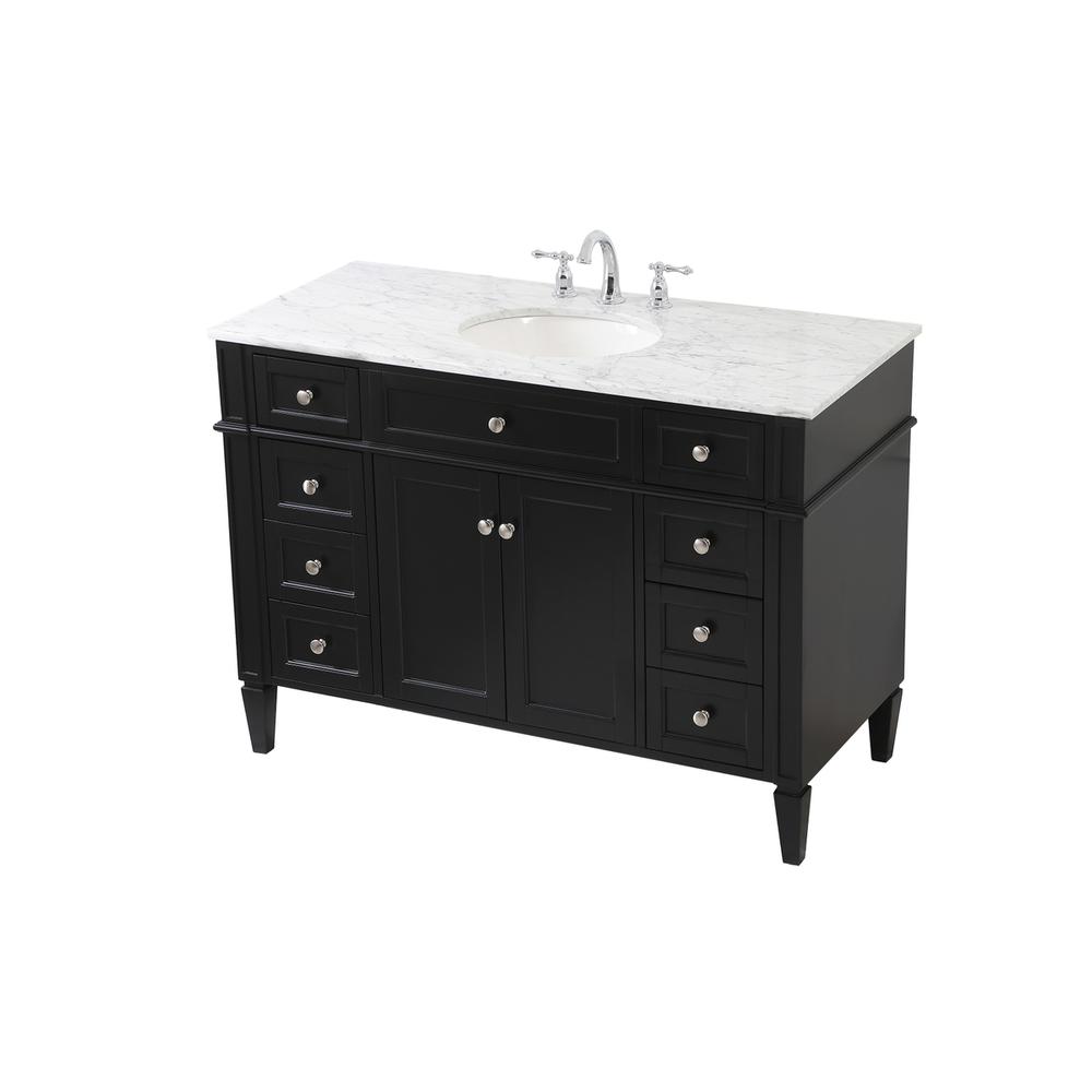 48 inch Single bathroom vanity in Black. Picture 8