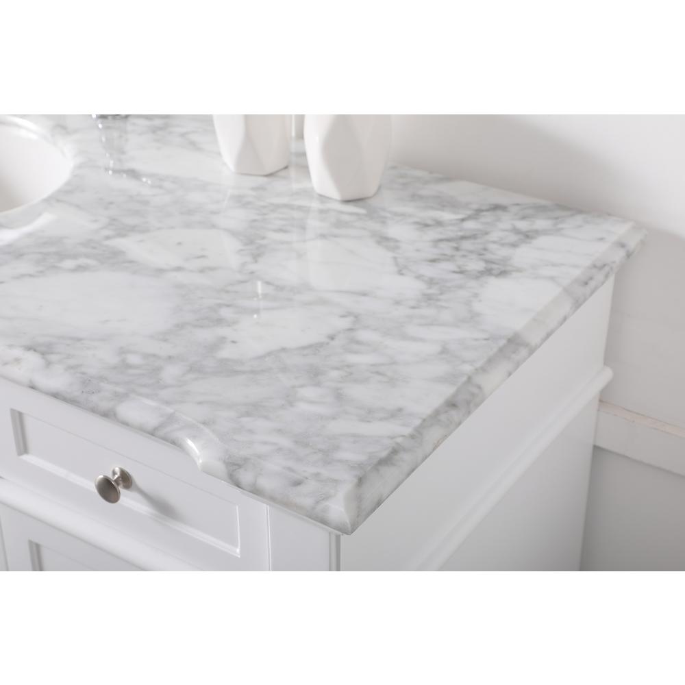 60 inch Single Bathroom Vanity set in White. Picture 5