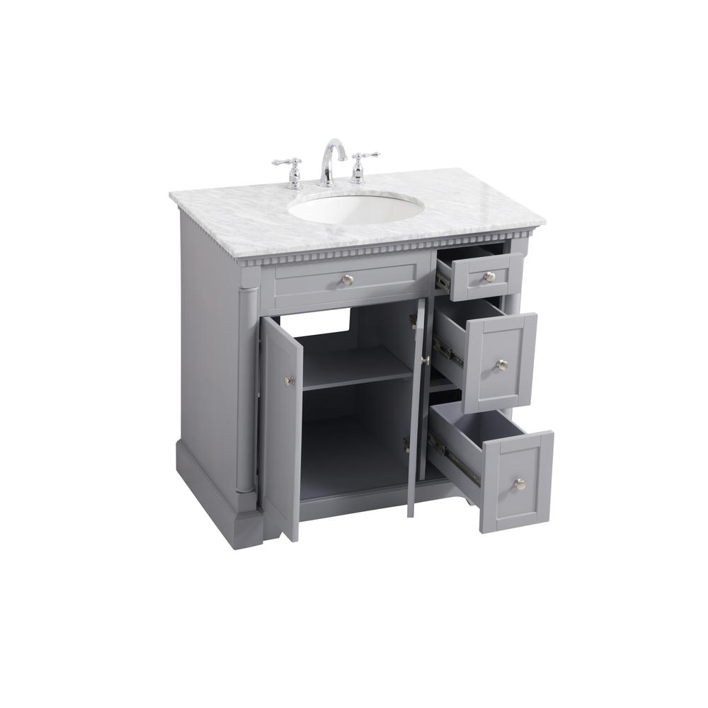36 inch Single bathroom vanity in  Grey. Picture 9