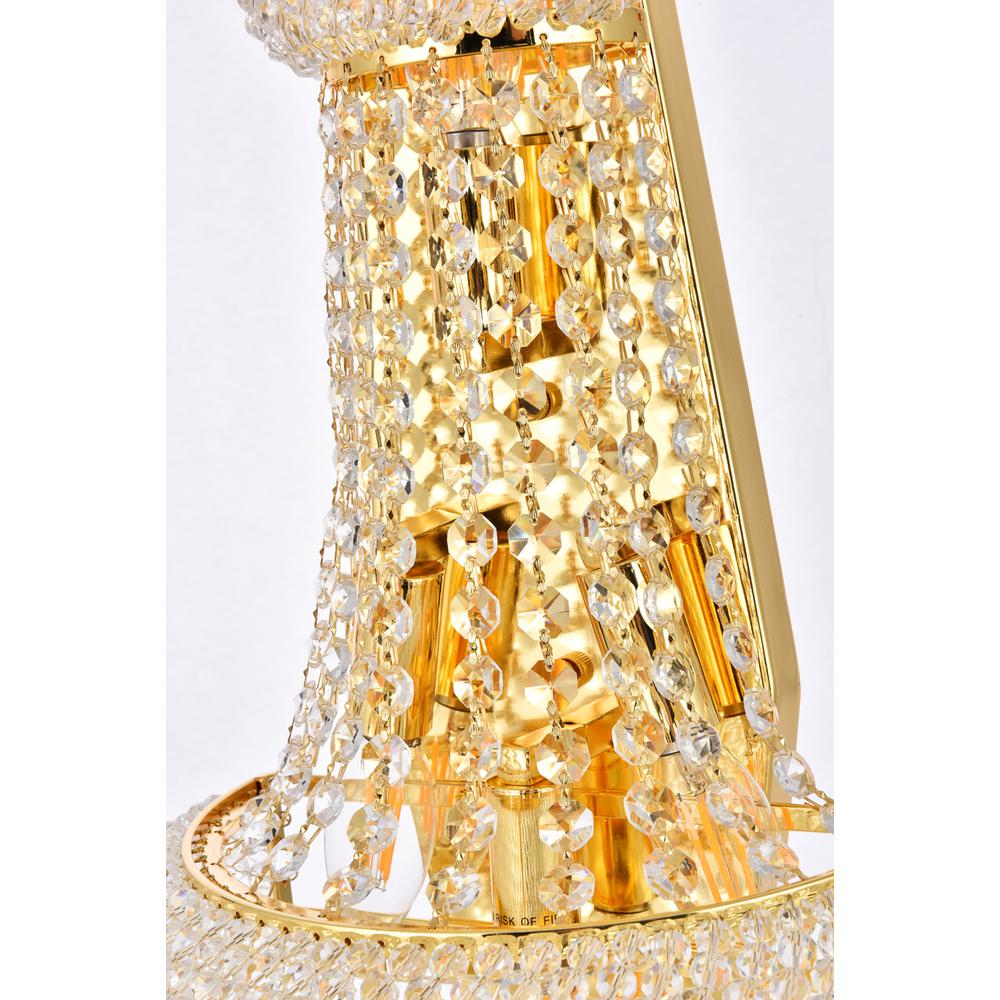 Primo 4 light Gold Wall Sconce Clear Royal Cut Crystal. Picture 5
