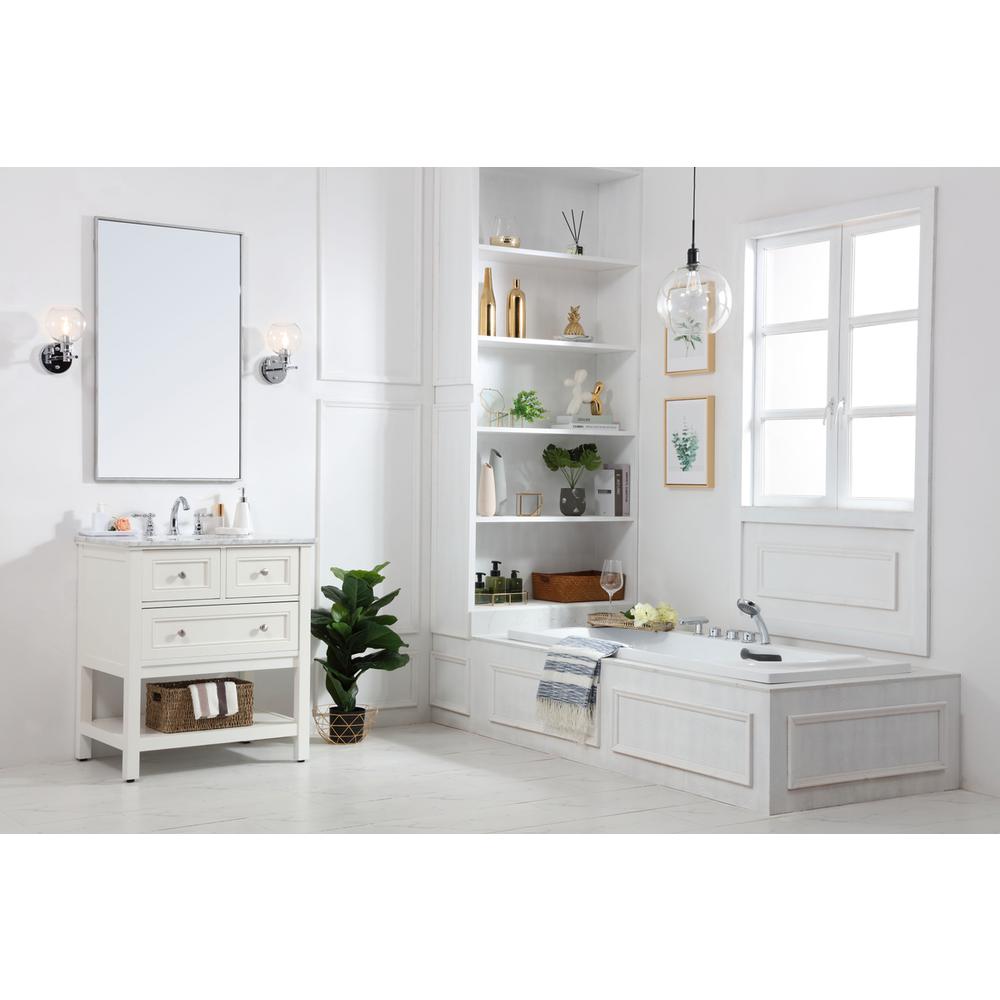 30 in. Single bathroom vanity set in White. Picture 7