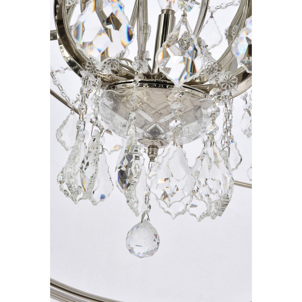 Geneva 25 light polished nickel Chandelier Clear Royal Cut crystal. Picture 3