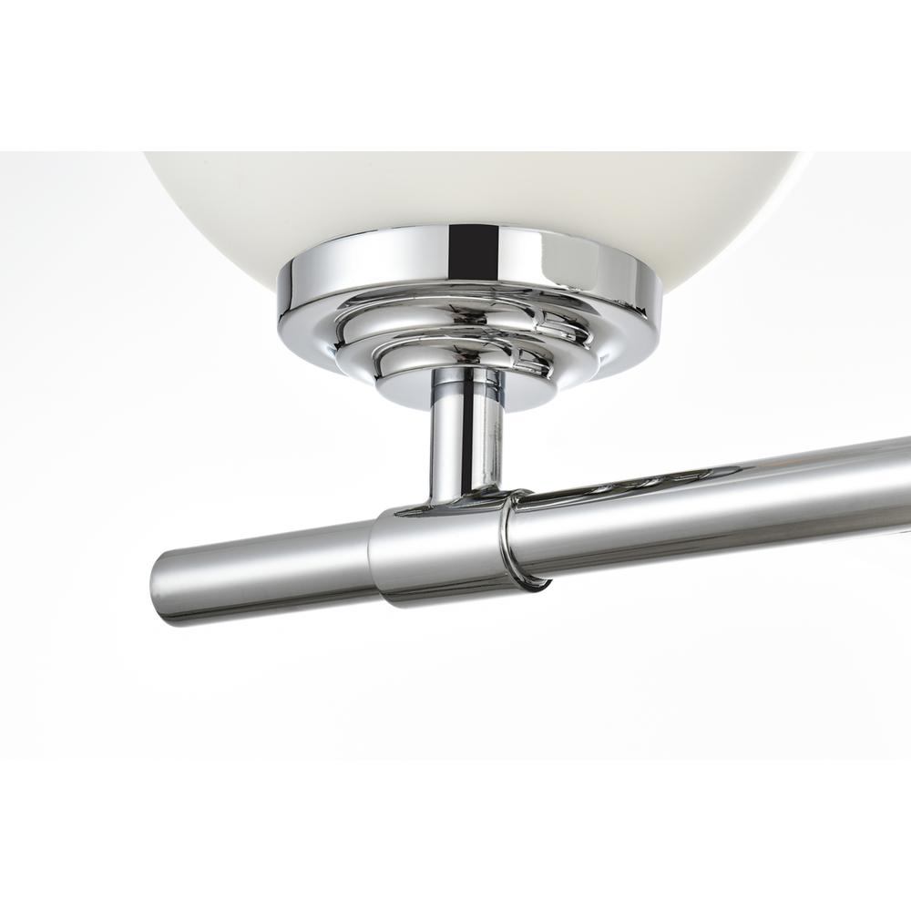 Ansley 3 light Chrome and frosted white Bath Sconce. Picture 4