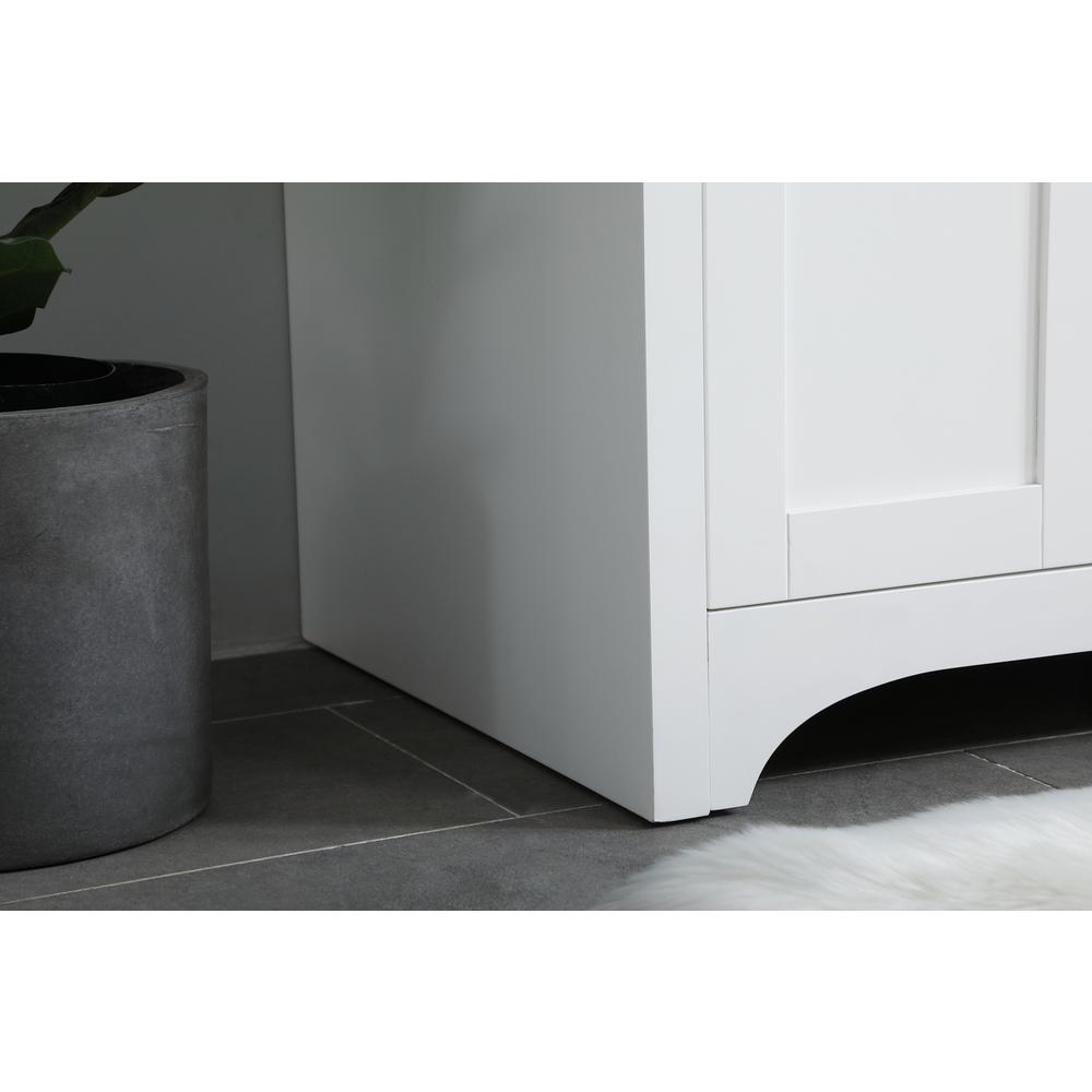 36 inch Single Bathroom Vanity in White with Backsplash. Picture 6