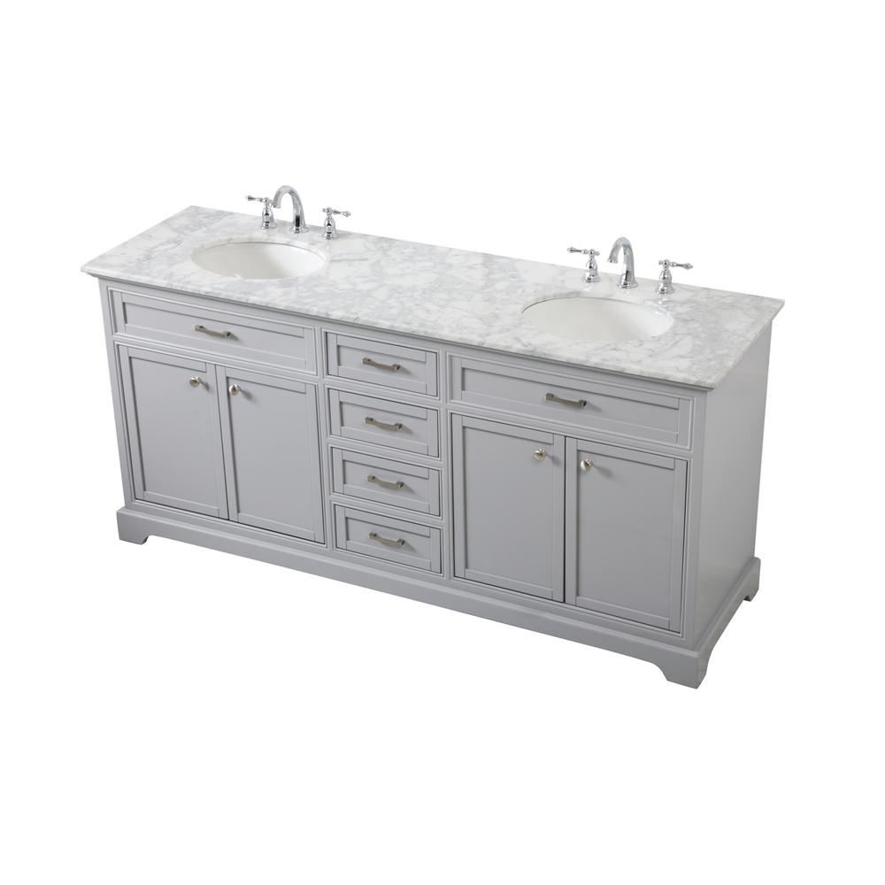 72 inch double bathroom vanity in grey. Picture 8