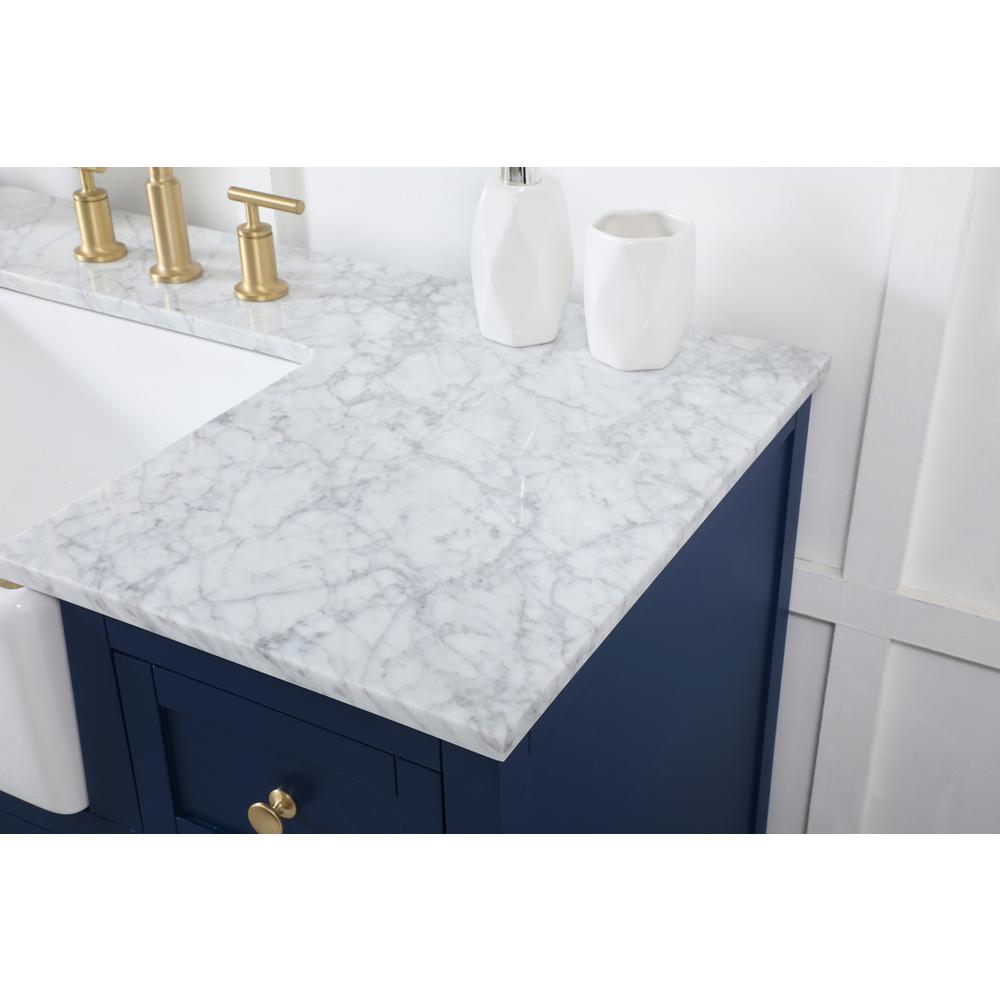 48 inch Single bathroom vanity in blue. Picture 5