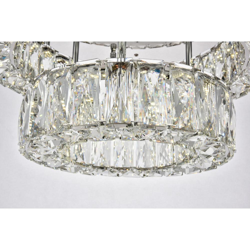 Monroe LED light Chrome Flush Mount Clear Royal Cut Crystal. Picture 4