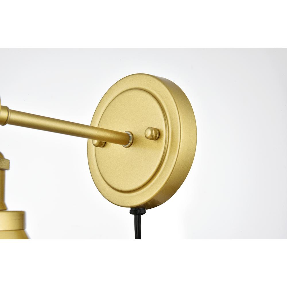 Blaise 1 light Brass plug in wall sconce. Picture 5