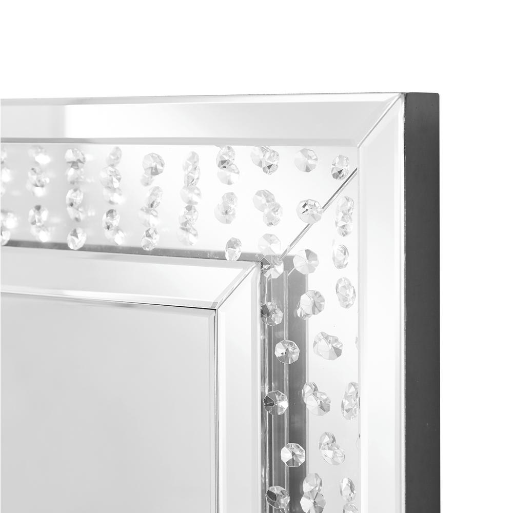 Sparkle 24 in. Contemporary Crystal Rectangle Mirror in Clear. Picture 2