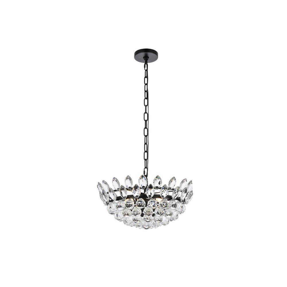 Emilia 18 inch pendant in black. Picture 1