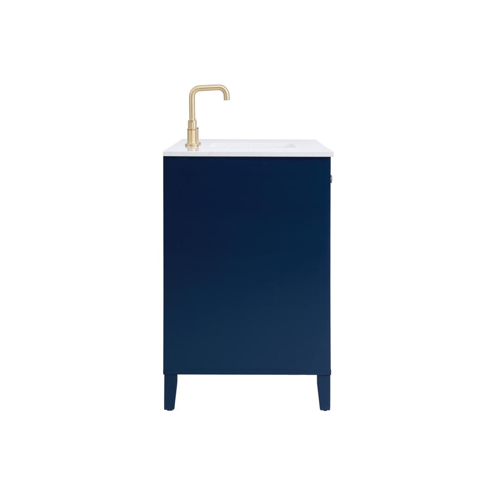 48 inch Single Bathroom Vanity in Blue. Picture 13