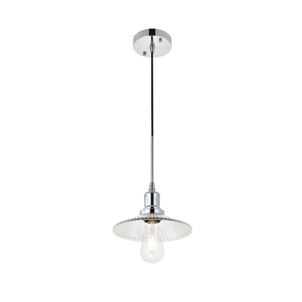 Waltz 1 Light Chrome Pendant. Picture 7
