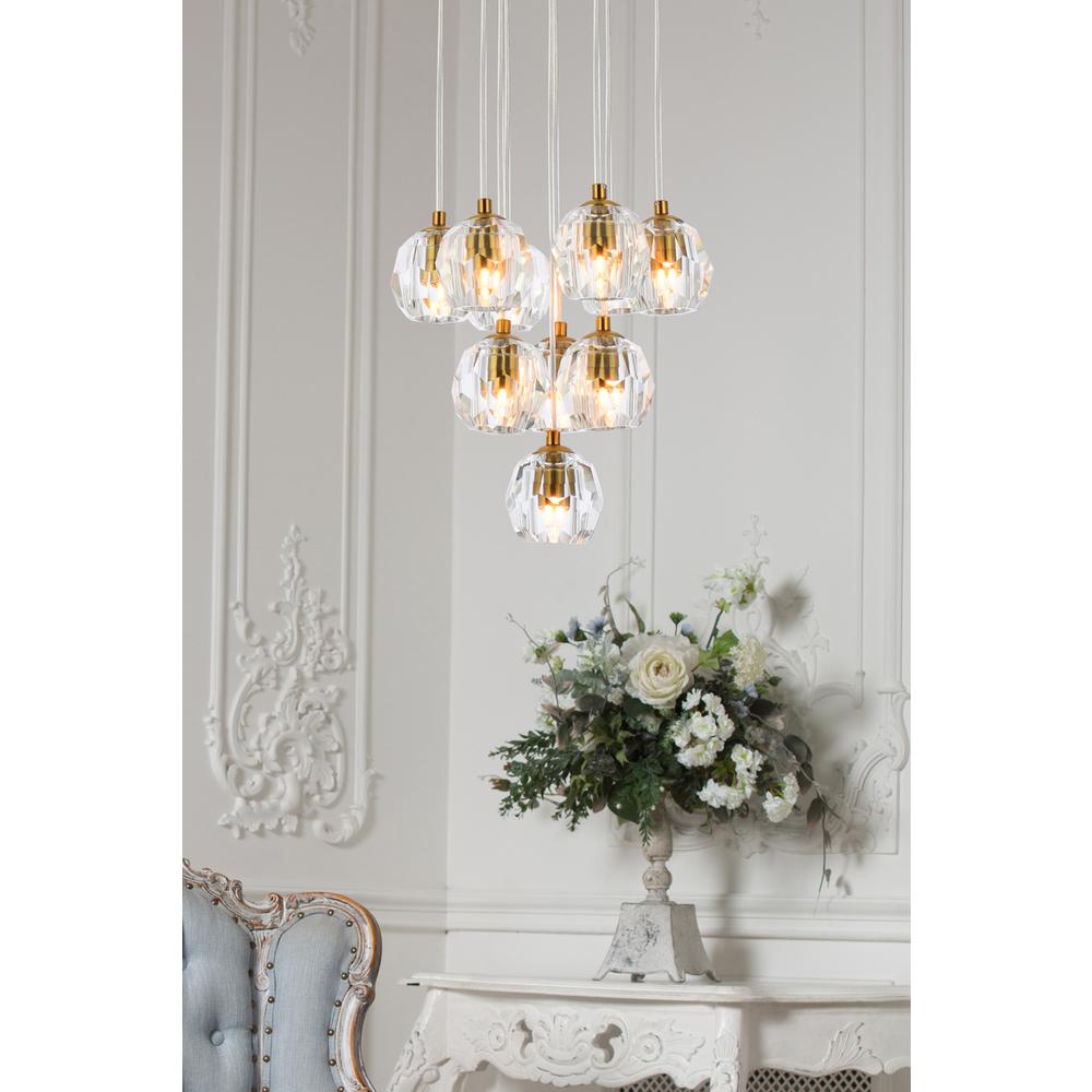 Eren 10 lights Gold pendant. Picture 6