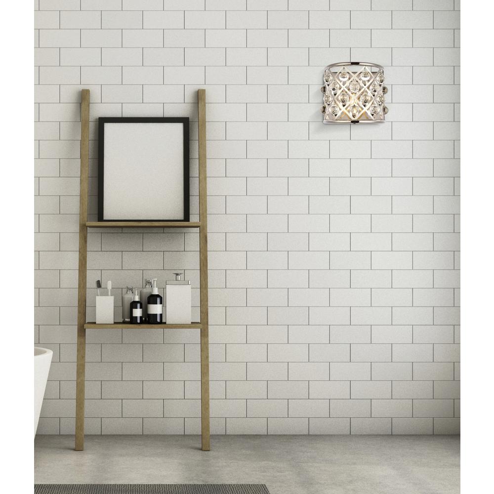 Madison 1 light polished Nickel Wall Sconce Clear Royal Cut Crystal. Picture 7