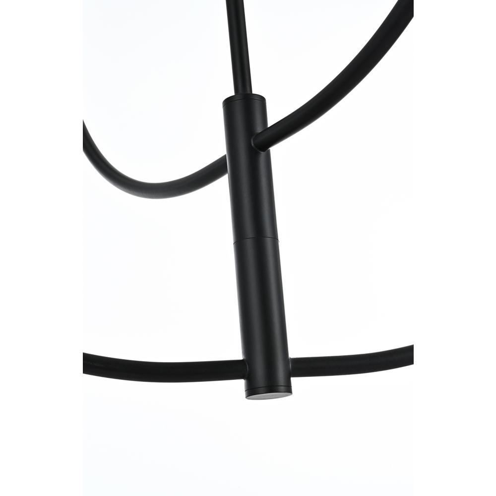 Nyomi 42 inch chandelier in Black. Picture 4