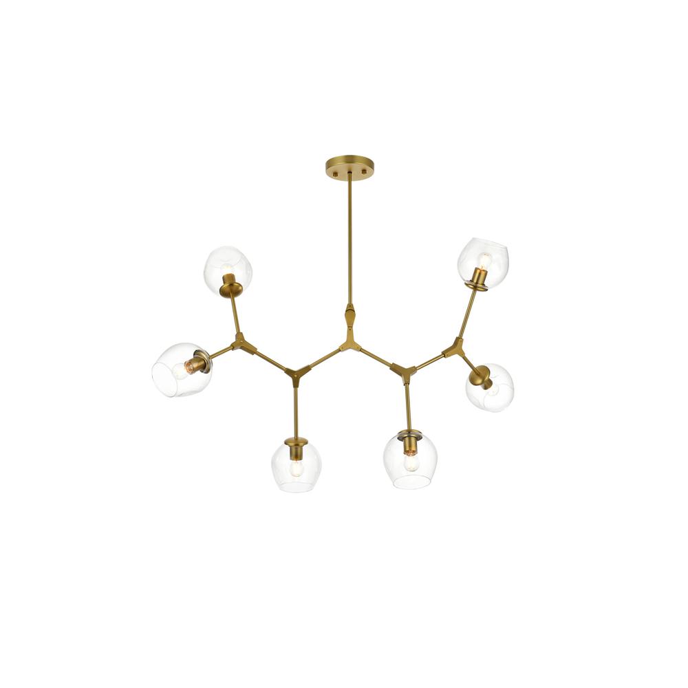 Cavoli 49 inch Chandelier in Brass. Picture 1