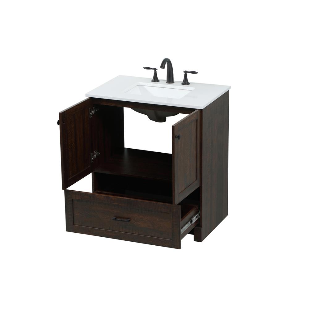 30 inch Single bathroom vanity in expresso. Picture 9