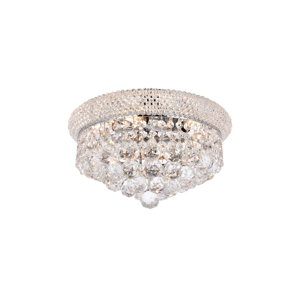 Primo 6 light Chrome Flush Mount Clear Royal Cut Crystal. Picture 2