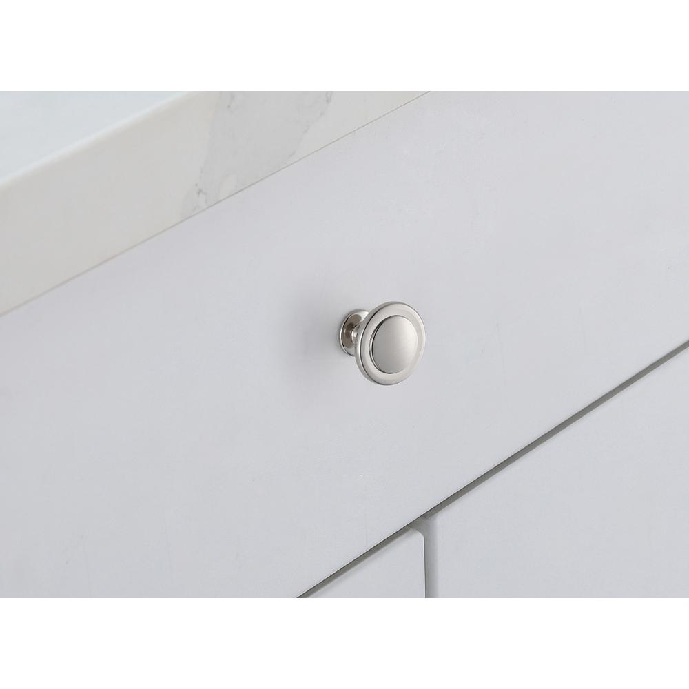 Logyn 1.3" Diameter Brushed Nickel Mushroom Knob Multipack (Set of 10). Picture 2