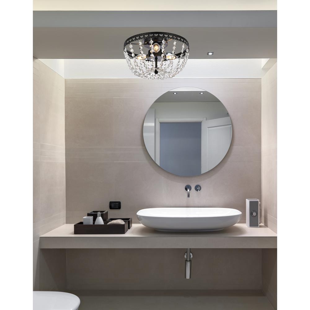Kylie 14 inch flush mount in black. Picture 8