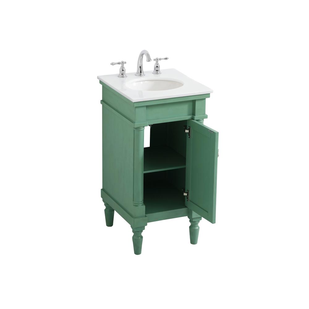 18.5 inch Single Bathroom vanity in vintage mint. Picture 9
