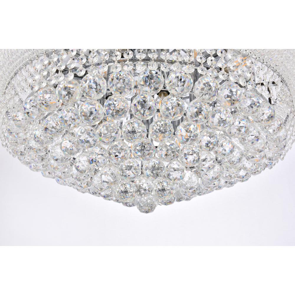 Primo 12 light Chrome Flush Mount Clear Royal Cut Crystal. Picture 4