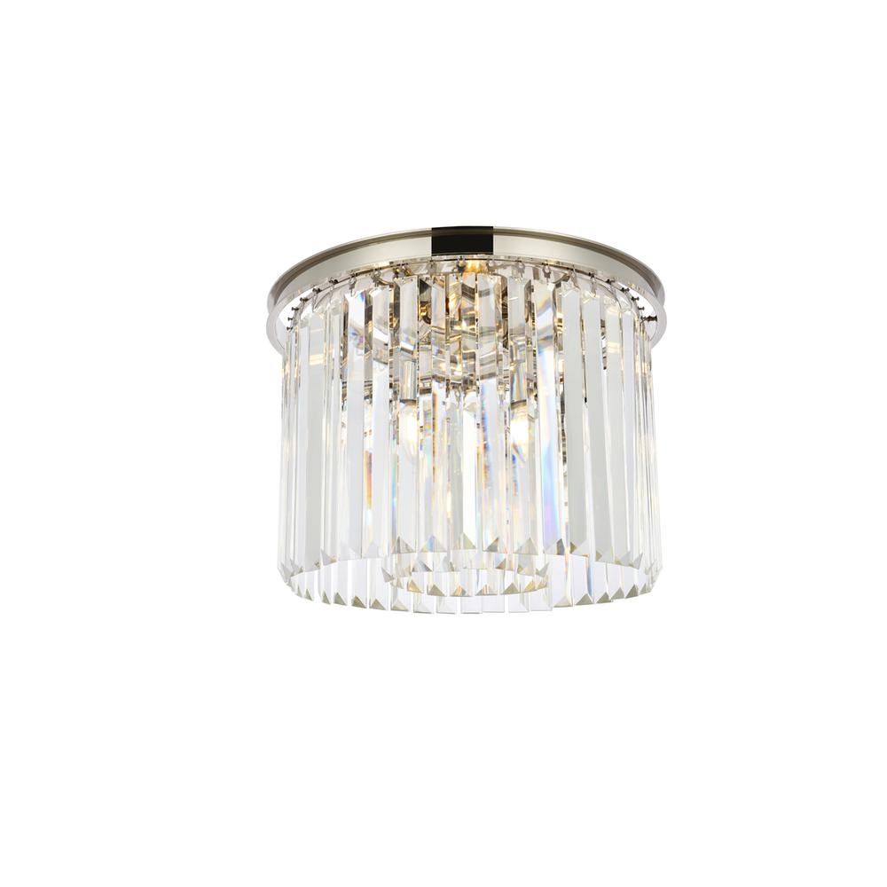 Sydney 6 light polished nickel Flush Mount Clear Royal Cut Crystal. Picture 1