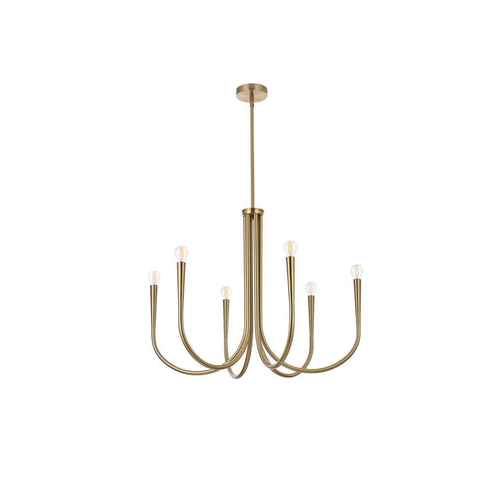 Layne 30 inch chandelier in Gold. Picture 6