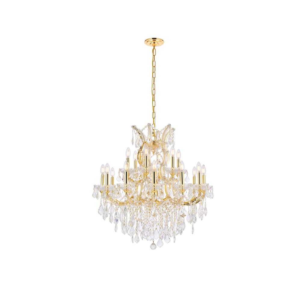 Maria Theresa 19 light Gold Chandelier Clear Royal Cut Crystal. Picture 1