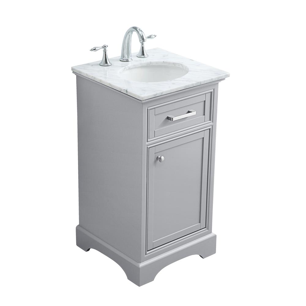 19 in. Single Bathroom Vanity set in light grey. Picture 12