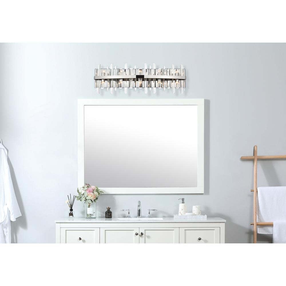 Serena 36 inch crystal bath sconce in chrome. Picture 6