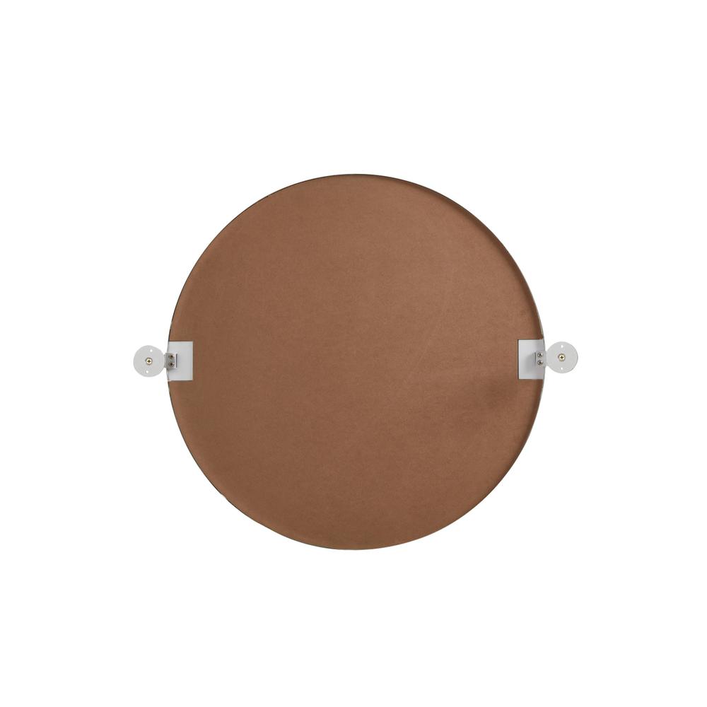 Round pivot mirror 24 inch in silver. Picture 5