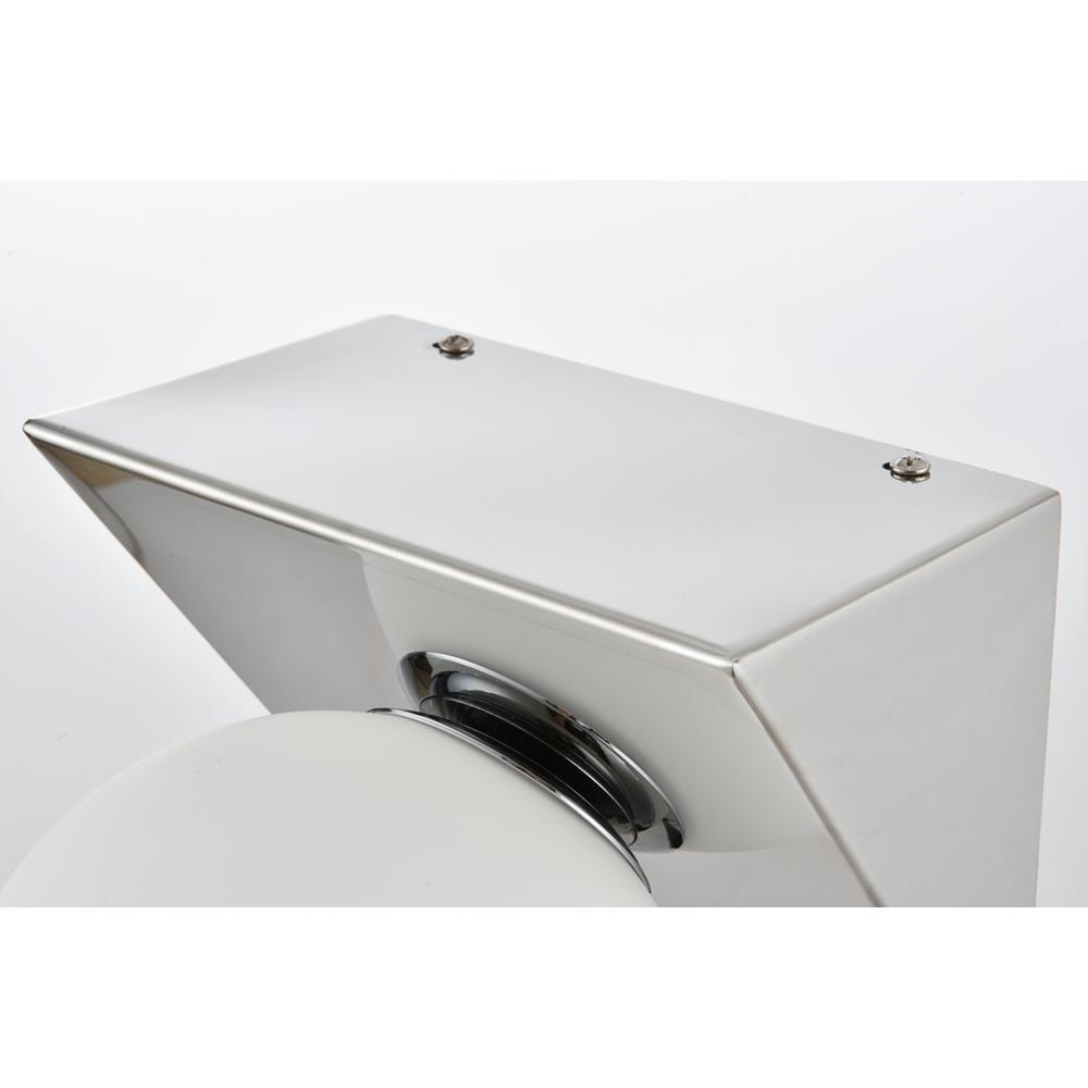 Jillian 1 light Chrome and frosted white Bath Sconce. Picture 5